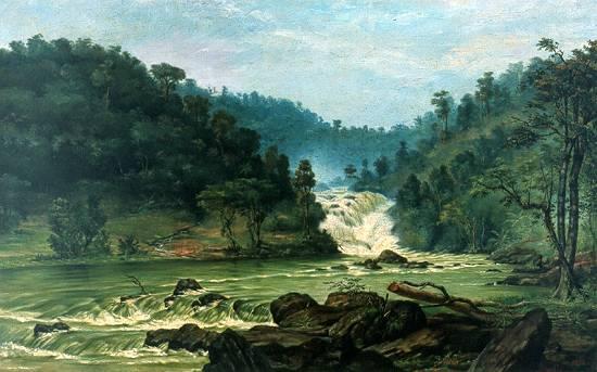 Benedito Calixto Waterfall on Sorocaba River china oil painting image